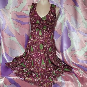 Blackmilk Dress Medium Christmas Party Prom Skater Floral Cottagecore Tank Cami